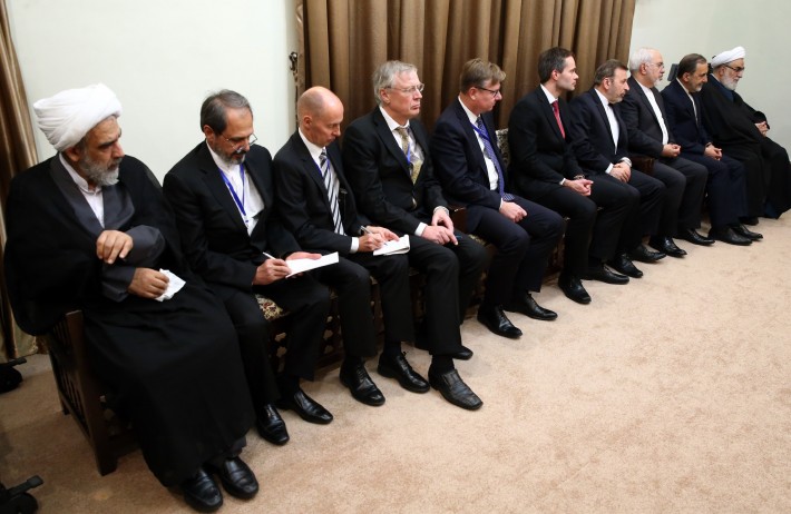 لقاء الإمام الخامنئي مع الرئيس الفنلندي