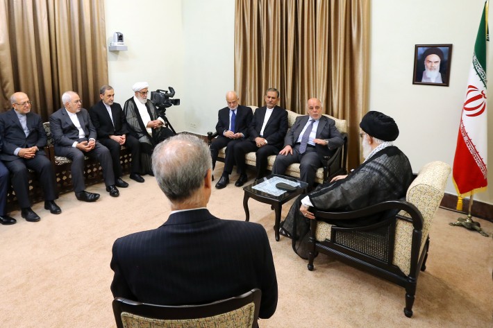 لقاء رئيس مجلس الوزراء العراقي بالإمام الخامنئي