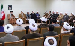 لقاء مسؤولي مكتب التبليغ الإسلامي التابع للحوزة العلمية في قم بالإمام الخامنئي